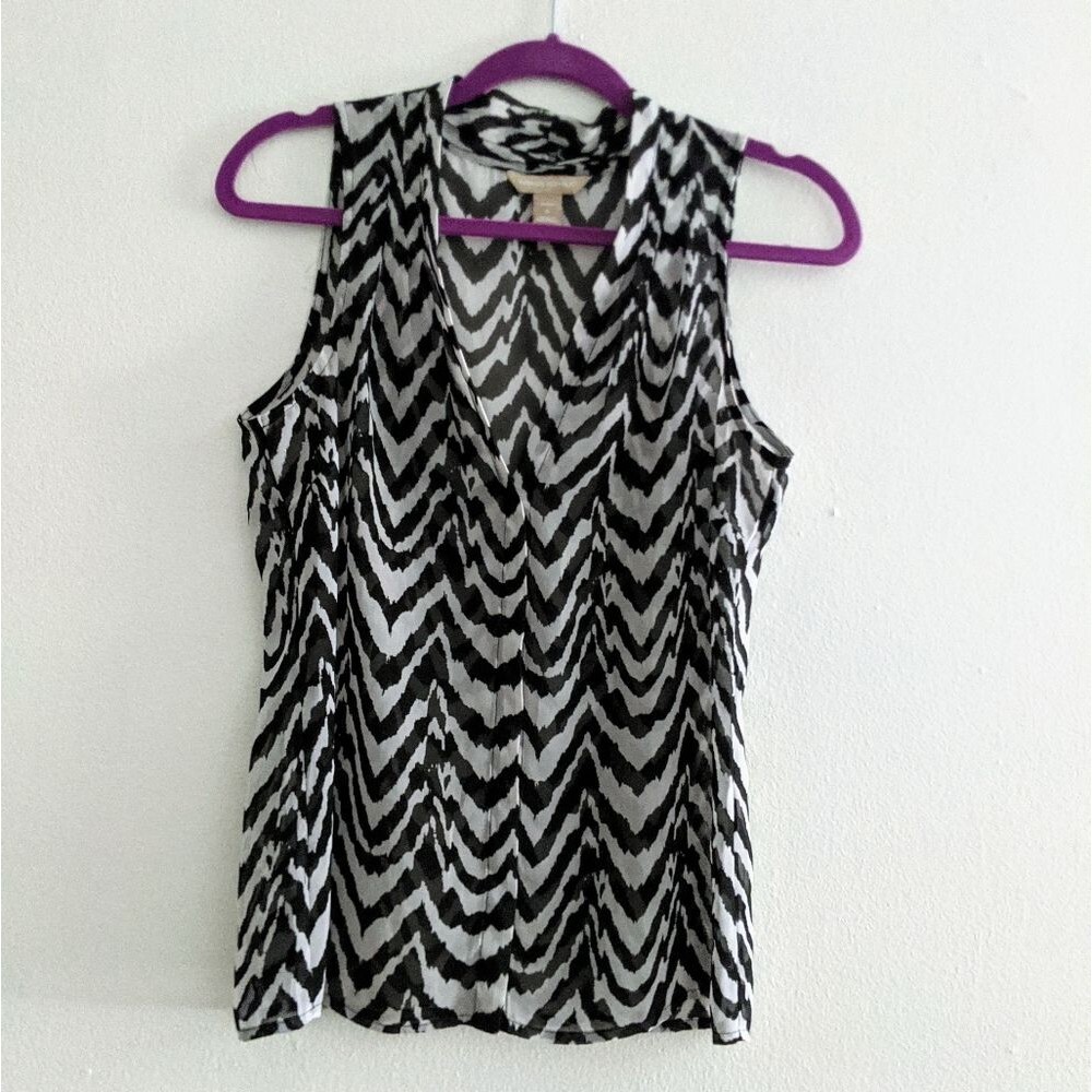 5 for $25! EUC! Zebra Stripe Mesh Blouse Tank